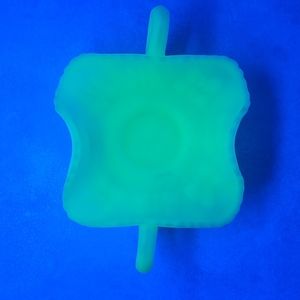 Uranium Glass Dish vintage Fenton dish custard glass lemon yellow glows